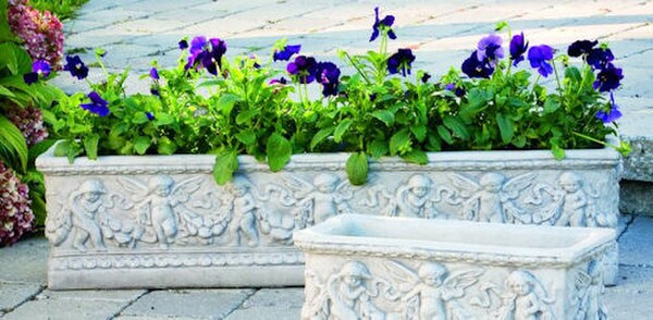 Angel Box Garden Planter 34 inches long huge vase replica reproductions
